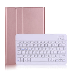 A860 For Samsung Galaxy Tab S6 10.5 inch T860 / T865 Detachable Bluetooth Keyboard Tablet Case with Pen Holder Elastic Strap, Black, Gold, Rose Gold