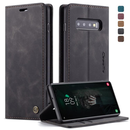 CaseMe-013 Multifunctional Retro Frosted Horizontal Flip Leather Case for Galaxy S10 Plus, with Card Slot & Holder & Wallet, For Galaxy S10 Plus