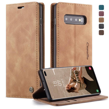 CaseMe-013 Multifunctional Retro Frosted Horizontal Flip Leather Case for Galaxy S10 Plus, with Card Slot & Holder & Wallet, For Galaxy S10 Plus