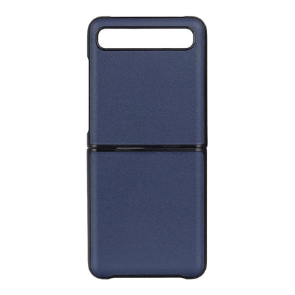 For Galaxy Z Flip Genuine Leather Lambskin Texture Folding Protective Case