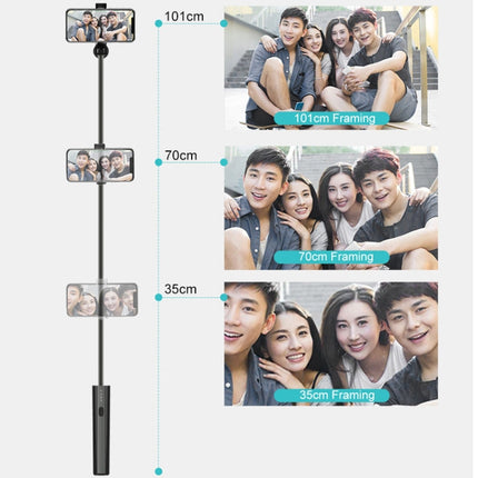 CYKE P9 Universal Stretchable Hidden One-piece Wireless Bluetooth Selfie Stick