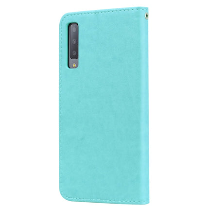 Rose Embossed Horizontal Flip PU Leather Case for Samsung Galaxy A7 (2018) , with Holder & Card Slots & Wallet