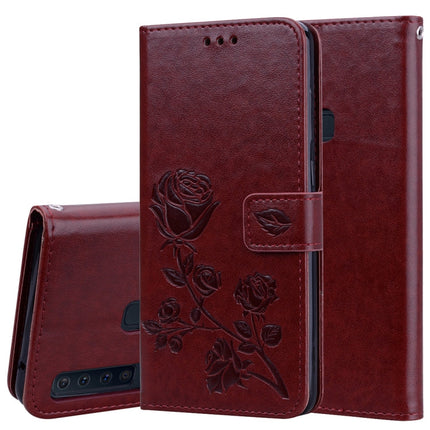Rose Embossed Horizontal Flip PU Leather Case for Samsung Galaxy A9 (2018) , with Holder & Card Slots & Wallet