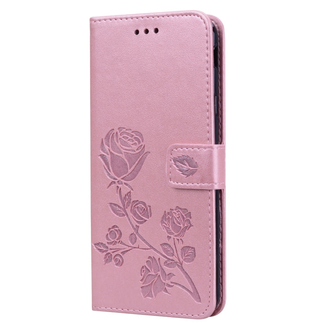 Rose Embossed Horizontal Flip PU Leather Case for Samsung Galaxy J4 Plus, with Holder & Card Slots & Wallet, For Samsung Galaxy J4 Plus