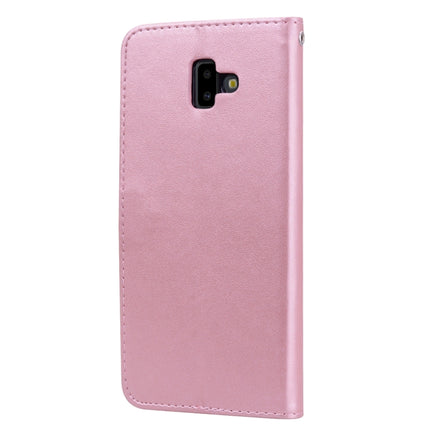 Rose Embossed Horizontal Flip PU Leather Case for Samsung Galaxy J6 Plus, with Holder & Card Slots & Wallet, For Samsung Galaxy J6 Plus