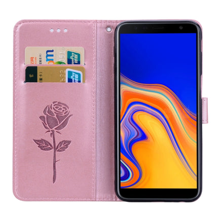 Rose Embossed Horizontal Flip PU Leather Case for Samsung Galaxy J6 Plus, with Holder & Card Slots & Wallet, For Samsung Galaxy J6 Plus