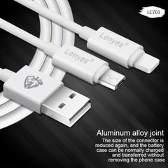 Lenyes LC701 1.5m 2.4A Output USB to Micro USB PVC Data Sync Fast Charging Cable, 1.5m Micro USB