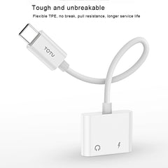 TOTUDESIGN Glory Series EAUA-014 USB-C / Type-C to USB-C / Type-C + 3.5mm Jack Charge Audio Adapter Cable, Support PD Fast Charging & Fully Compatible