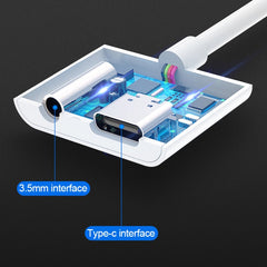 TOTUDESIGN Glory Series EAUA-014 USB-C / Type-C to USB-C / Type-C + 3.5mm Jack Charge Audio Adapter Cable, Support PD Fast Charging & Fully Compatible