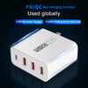 WLX-A6 4 Ports Quick Charging USB Travel Charger Power Adapter, US Plug, US Plug