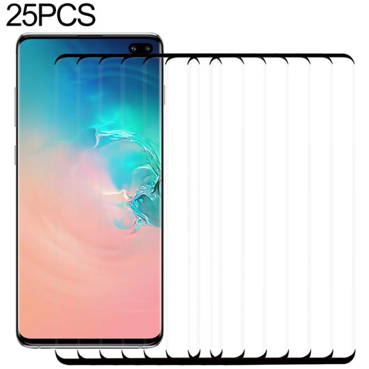 25 PCS 9H 2.5D Premium Curved Screen Crystal Tempered Glass Film for Galaxy S10 Plus, For Galaxy S10 Plus, Lessen Version