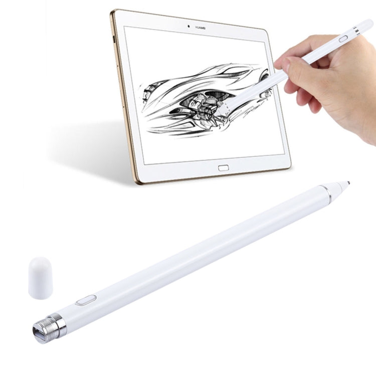 Long Universal Rechargeable Capacitive Touch Screen Stylus Pen with 2.3mm Superfine Metal Nib for iPhone, iPad, Samsung, and Other Capacitive Touch Screen Smartphones or Tablet PC