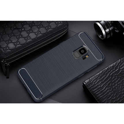 For Galaxy S9 Brushed Carbon Fiber Texture Soft TPU Anti-skip Protective Cover Back Case, For Galaxy S9, For Samsung Galaxy S9