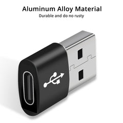 USB-C / Type-C Female to USB 2.0 Male Aluminum Alloy Adapter, Support Charging & Transmission, USB 2.0