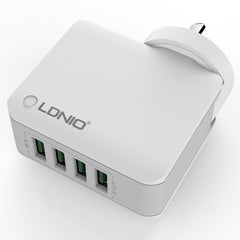 LDNIO A4403 4.4A 4 x USB Ports Smart Travel Charger, EU Plug, SAS5293AU, SAS5293EU, SAS5293UK, SAS5293US