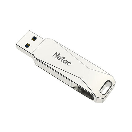 Netac U782C 128GB USB-C / Type-C + USB 3.0 360 Degrees Rotation Zinc Alloy Flash Drive OTG U Disk, 128GB
