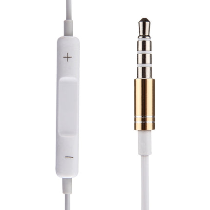 White Wire Body 3.5mm In-Ear Earphone with Line Control & Mic