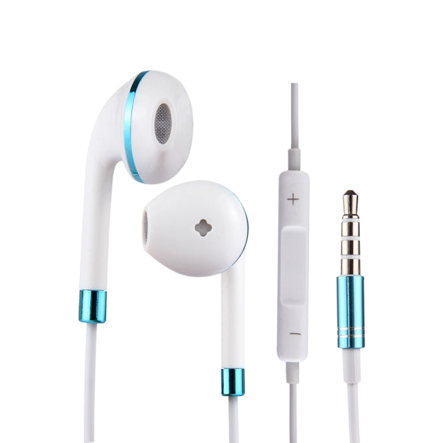 White Wire Body 3.5mm In-Ear Earphone with Line Control & Mic