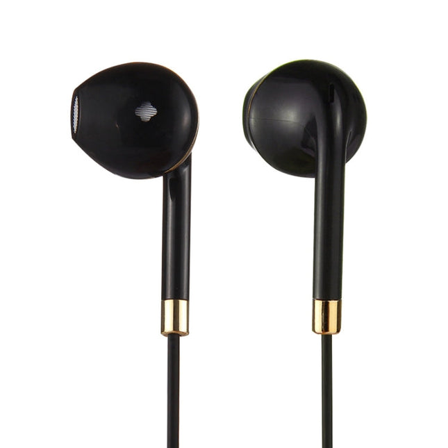 Black Wire Body 3.5mm In-Ear Earphone with Line Control & Mic for iPhone, Galaxy, Huawei, Xiaomi, LG, HTC and Other Smart Phones