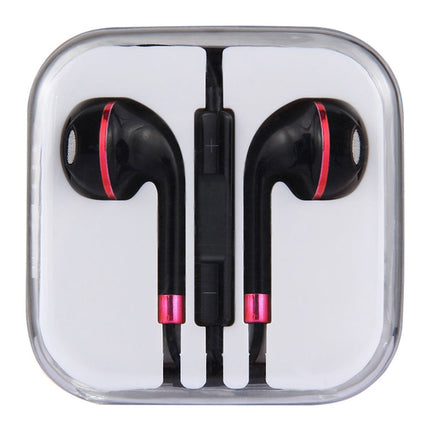 Black Wire Body 3.5mm In-Ear Earphone with Line Control & Mic for iPhone, Galaxy, Huawei, Xiaomi, LG, HTC and Other Smart Phones
