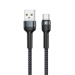 REMAX RC-124a 1m 2.4A USB to USB-C / Type-C Aluminum Alloy Braid Fast Charging Data Cable, Type-C