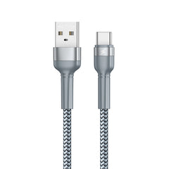 REMAX RC-124a 1m 2.4A USB to USB-C / Type-C Aluminum Alloy Braid Fast Charging Data Cable, Type-C