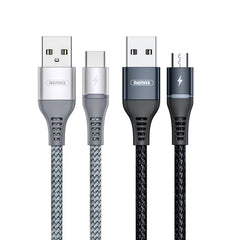 REMAX RC-152M 1m 2.4A USB to Micro USB Colorful Breathing Data Cable, Micro USB