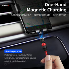 2m 2A Output USB to Micro USB Nylon Braided Rotate Magnetic Charging Cable, 2m Micro USB