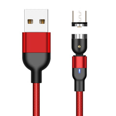 2m 2A Output USB to Micro USB Nylon Braided Rotate Magnetic Charging Cable, 2m Micro USB