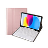 For iPad 10th Gen 10.9 2022 YA10B-A Lambskin Texture Bluetooth Touch Keyboard Leather Tablet Case with Pen Slot, YA10B-A