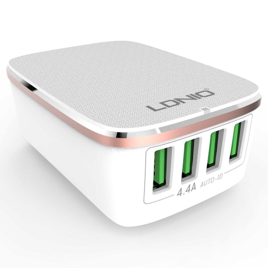 LDNIO A4404 4.4A 4 x USB Ports Smart Travel Charger, EU Plug, SAS5794EU, SAS5794UK, SAS5794US