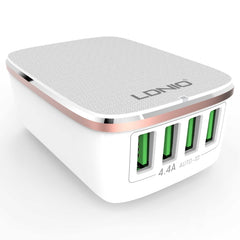 LDNIO A4404 4.4A 4 x USB Ports Smart Travel Charger, EU Plug, SAS5794EU, SAS5794UK, SAS5794US