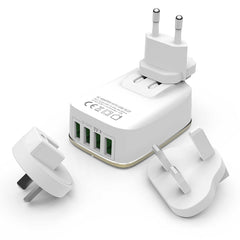 LDNIO A4404 4.4A 4 x USB Ports Smart Travel Charger, EU Plug, SAS5794EU, SAS5794UK, SAS5794US