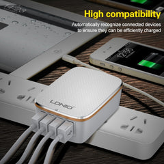 LDNIO A4404 4.4A 4 x USB Ports Smart Travel Charger, EU Plug, SAS5794EU, SAS5794UK, SAS5794US