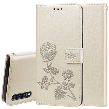 Rose Embossed Horizontal Flip PU Leather Case for Galaxy A70, with Holder & Card Slots & Wallet, For Samsung Galaxy A70
