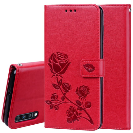 Rose Embossed Horizontal Flip PU Leather Case for Galaxy A70, with Holder & Card Slots & Wallet, For Samsung Galaxy A70