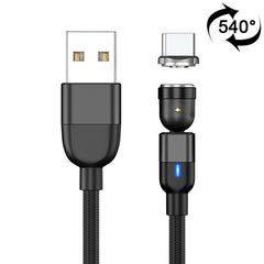 2m 3A Output USB to USB-C / Type-C 540 Degree Rotating Magnetic Data Sync Charging Cable, 2m Type-C