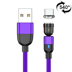 2m 3A Output USB to USB-C / Type-C 540 Degree Rotating Magnetic Data Sync Charging Cable, 2m Type-C