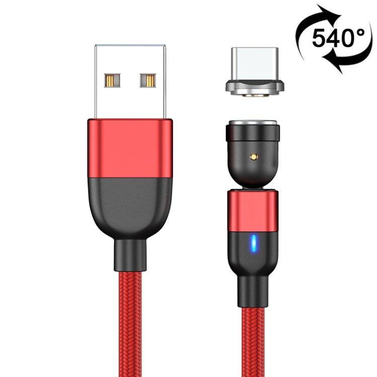 2m 3A Output USB to USB-C / Type-C 540 Degree Rotating Magnetic Data Sync Charging Cable, 2m Type-C