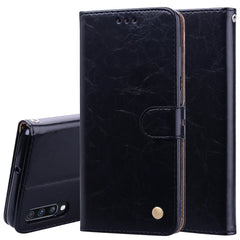 Business Style Oil Wax Texture Horizontal Flip Leather Case for Galaxy A70, with Holder & Card Slots & Wallet
