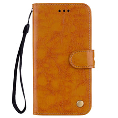 Business Style Oil Wax Texture Horizontal Flip Leather Case for Galaxy A70, with Holder & Card Slots & Wallet