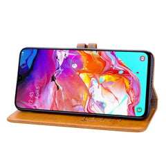 Business Style Oil Wax Texture Horizontal Flip Leather Case for Galaxy A70, with Holder & Card Slots & Wallet
