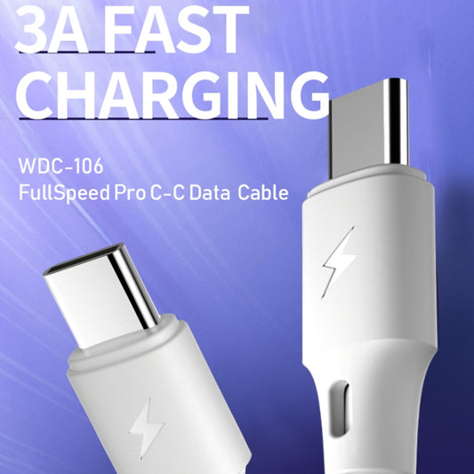 WK WDC-106 3A Type-C / USB-C to Type-C / USB-C Full Speed Charging Data Cable, Length: 1m