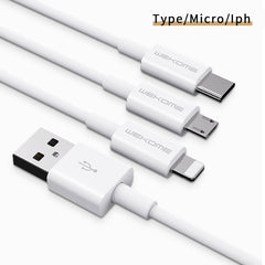 WK WDC-117 3A Micro USB Fast Charging Charging Cable, Length: 1.2m, Micro