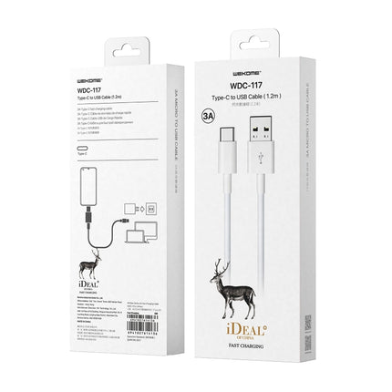 WK WDC-117 3A Micro USB Fast Charging Charging Cable, Length: 1.2m