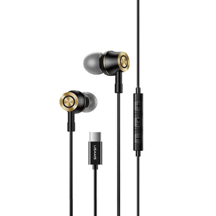 USAMS US-SJ482 EP-43 Wired In Ear USB-C / Type-C Interface Metal Digital HiFi Noise Reduction Earphones with Mic & Digital Chip, Length: 1.2m