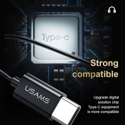 USAMS US-SJ482 EP-43 Wired In Ear USB-C / Type-C Interface Metal Digital HiFi Noise Reduction Earphones with Mic & Digital Chip, Length: 1.2m