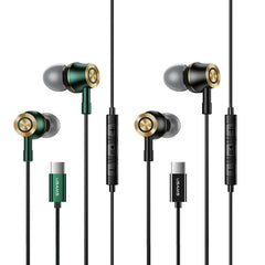 USAMS US-SJ482 EP-43 Wired In Ear USB-C / Type-C Interface Metal Digital HiFi Noise Reduction Earphones with Mic & Digital Chip, Length: 1.2m