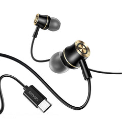 USAMS US-SJ482 EP-43 Wired In Ear USB-C / Type-C Interface Metal Digital HiFi Noise Reduction Earphones with Mic & Digital Chip, Length: 1.2m