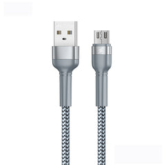 REMAX RC-124m 1m 2.4A USB to Micro USB Aluminum Alloy Braid Fast Charging Data Cable, Micro USB